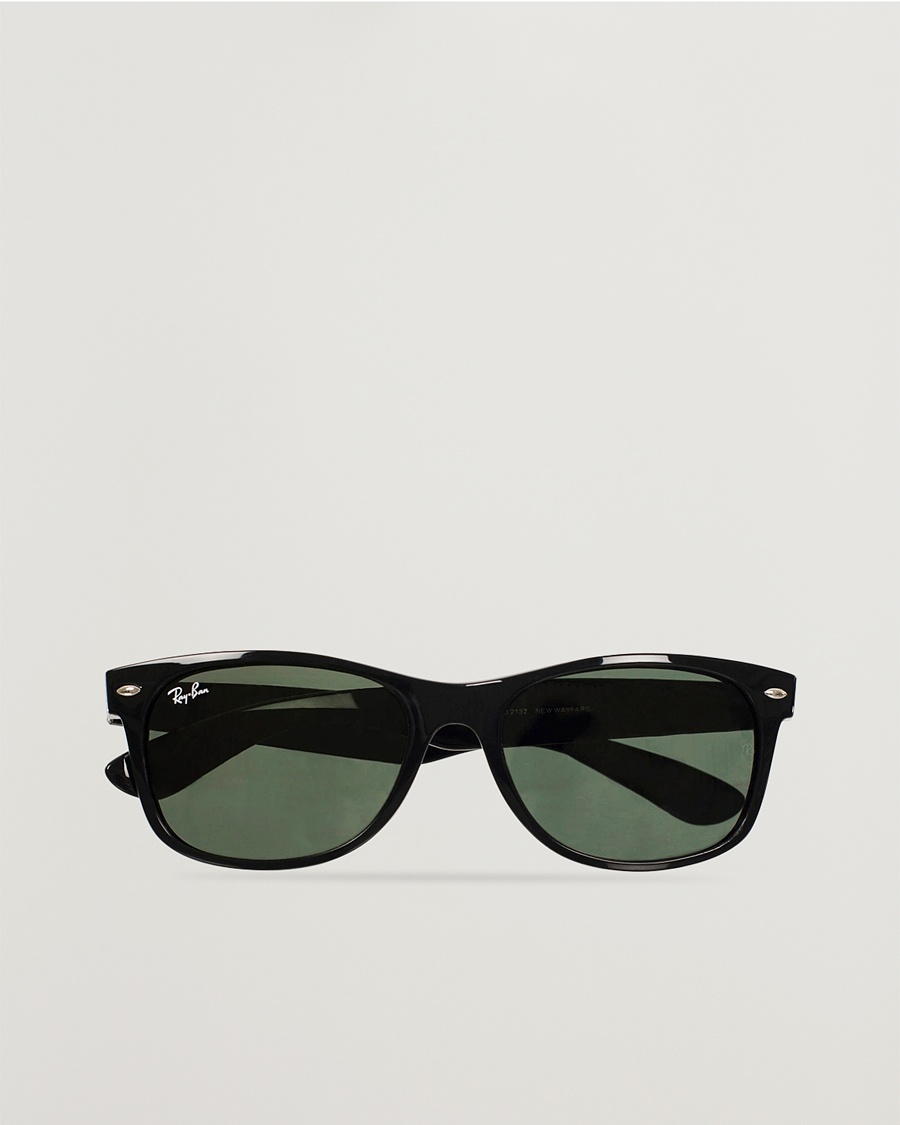 Ray-Ban New Wayfarer Sunglasses Black/Crystal Green – Svart