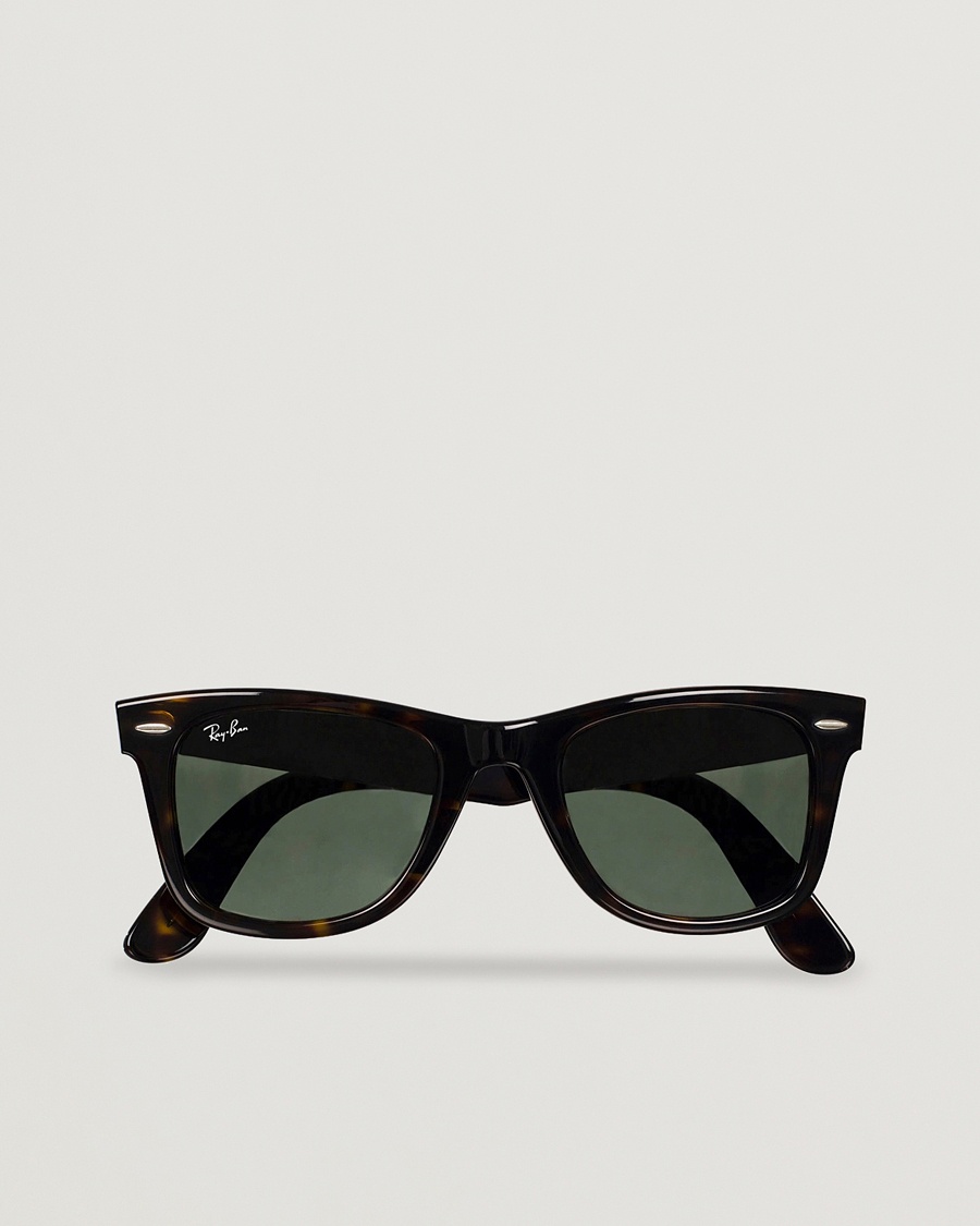 Ray-Ban Original Wayfarer Sunglasses Tortoise/Crystal Green – Brun
