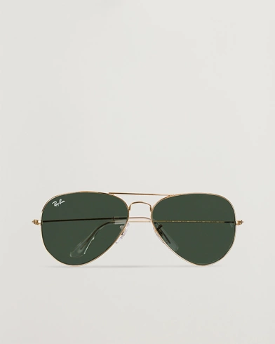 Herre |  | Ray-Ban | 0RB3025 Aviator Large Metal Sunglasses Arista/Grey Green