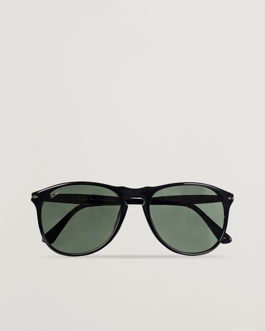 Herre | Buede solbriller | Persol | 0PO9649S Sunglasses Black/Crystal Green