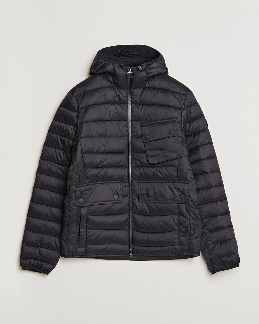 Herre | | Barbour International | Ouston Hooded Quilt Jacket Black