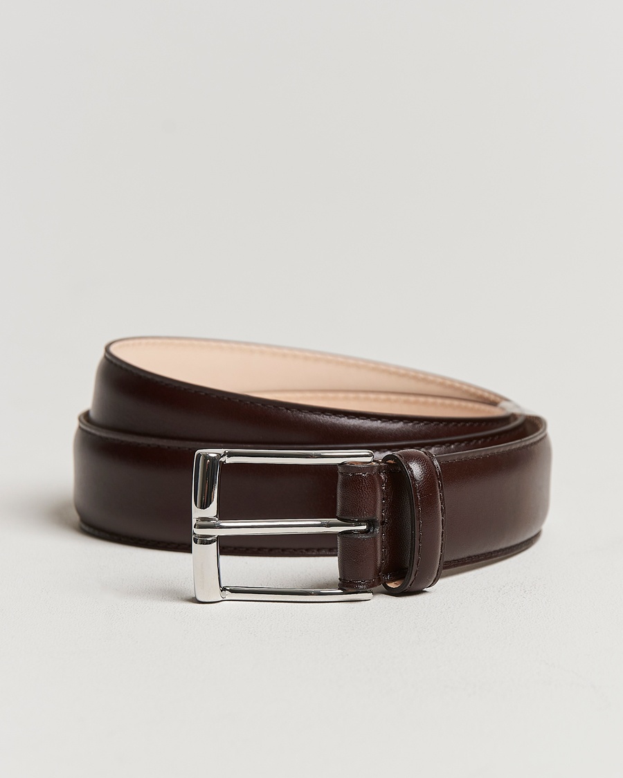 Crockett & Jones Belt 3,2 cm Dark Brown Calf – Brun