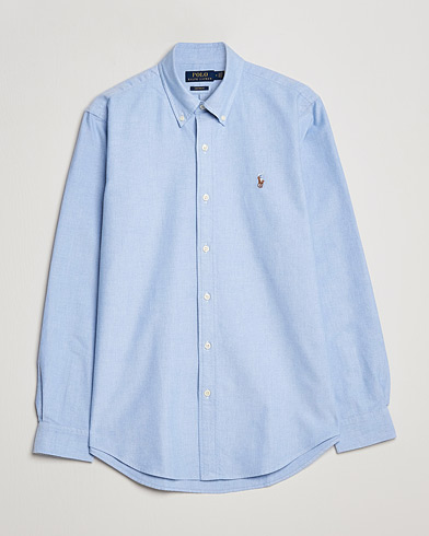 Herre | Preppy Authentic | Polo Ralph Lauren | Custom Fit Oxford Shirt Blue