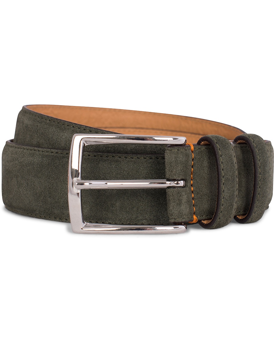  Suede 3,5 cm Belt Olive
