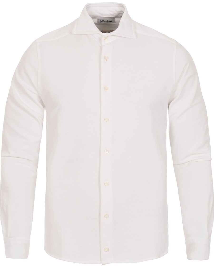  Pique Long Sleeve Shirt White