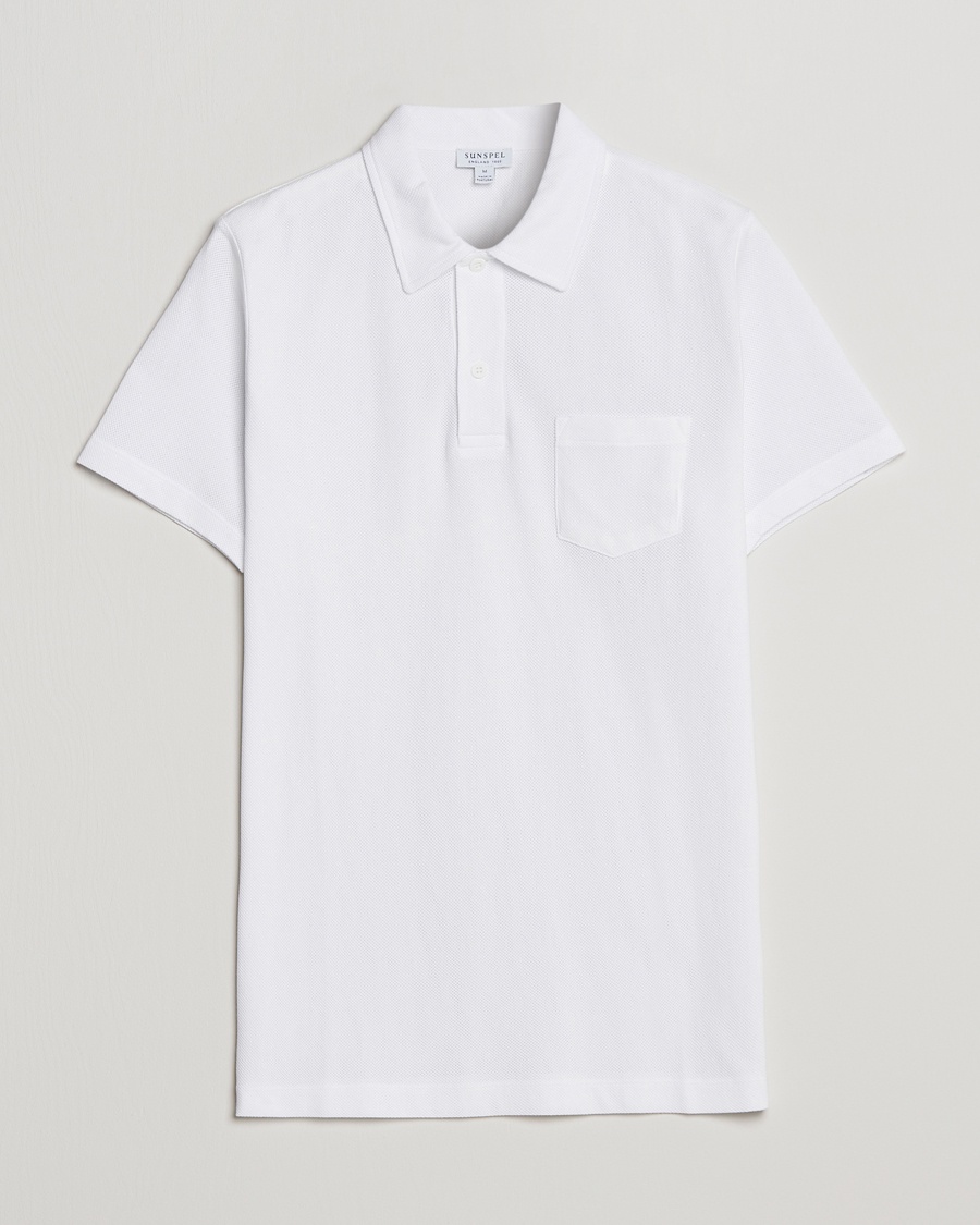 Herre | | Sunspel | Riviera Polo Shirt White