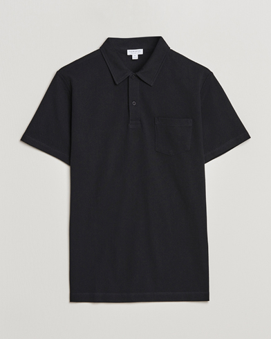 Herre | Kortermet piké | Sunspel | Riviera Polo Shirt Black