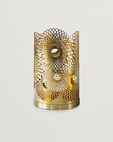  |  Feather Candle Holder Brass
