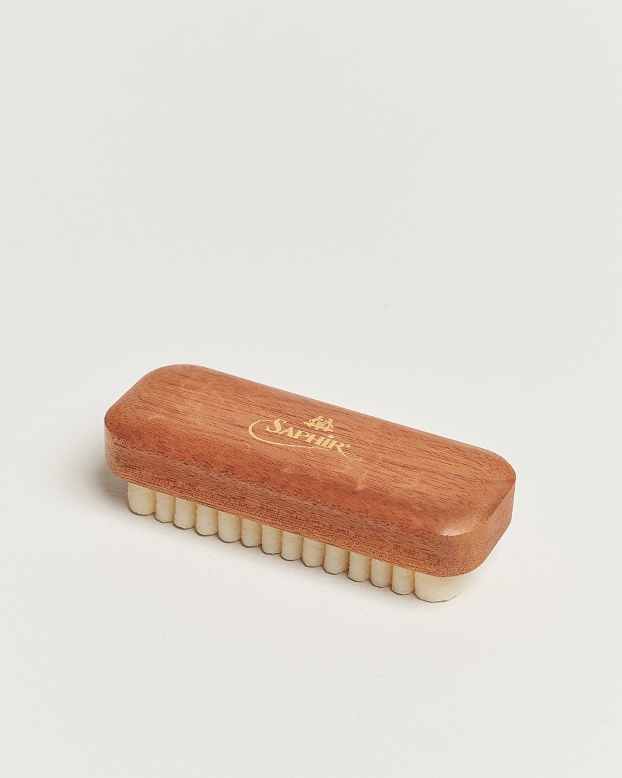Saphir Medaille d'Or Crepe Suede Shoe Cleaning Brush Exotic Wood – Brun