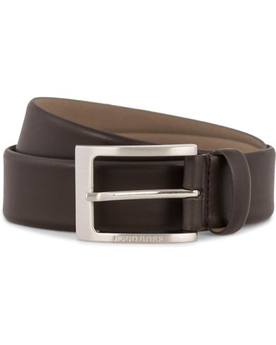 BOSS Barnabie Leather Belt 3,5 cm Dark Brown