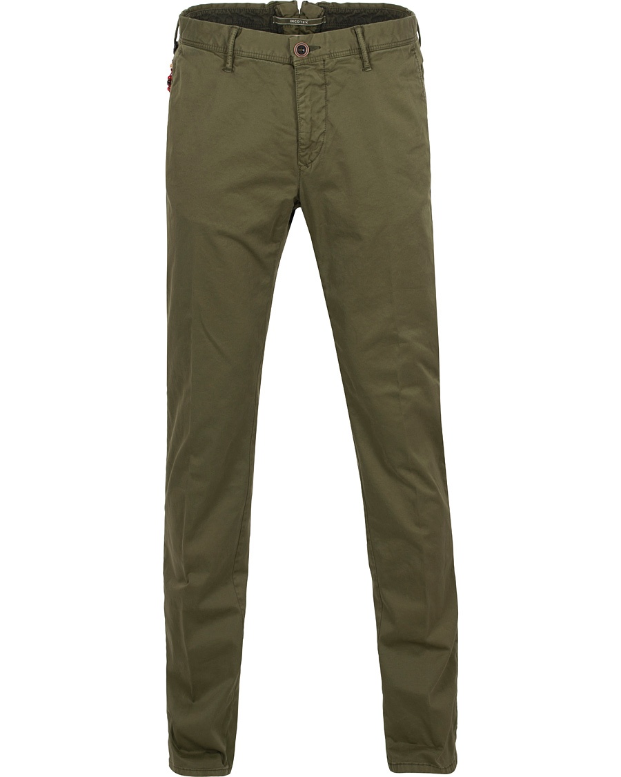  Slim Fit Stretch Slacks Army Green