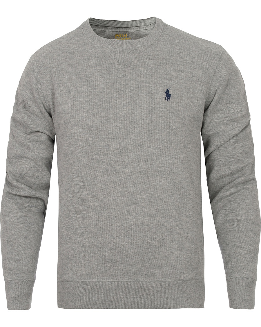  Plain C-Neck Sweater Flagstone Heather