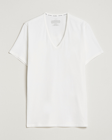Herre |  | Calvin Klein | Cotton V-Neck Tee 2-Pack White