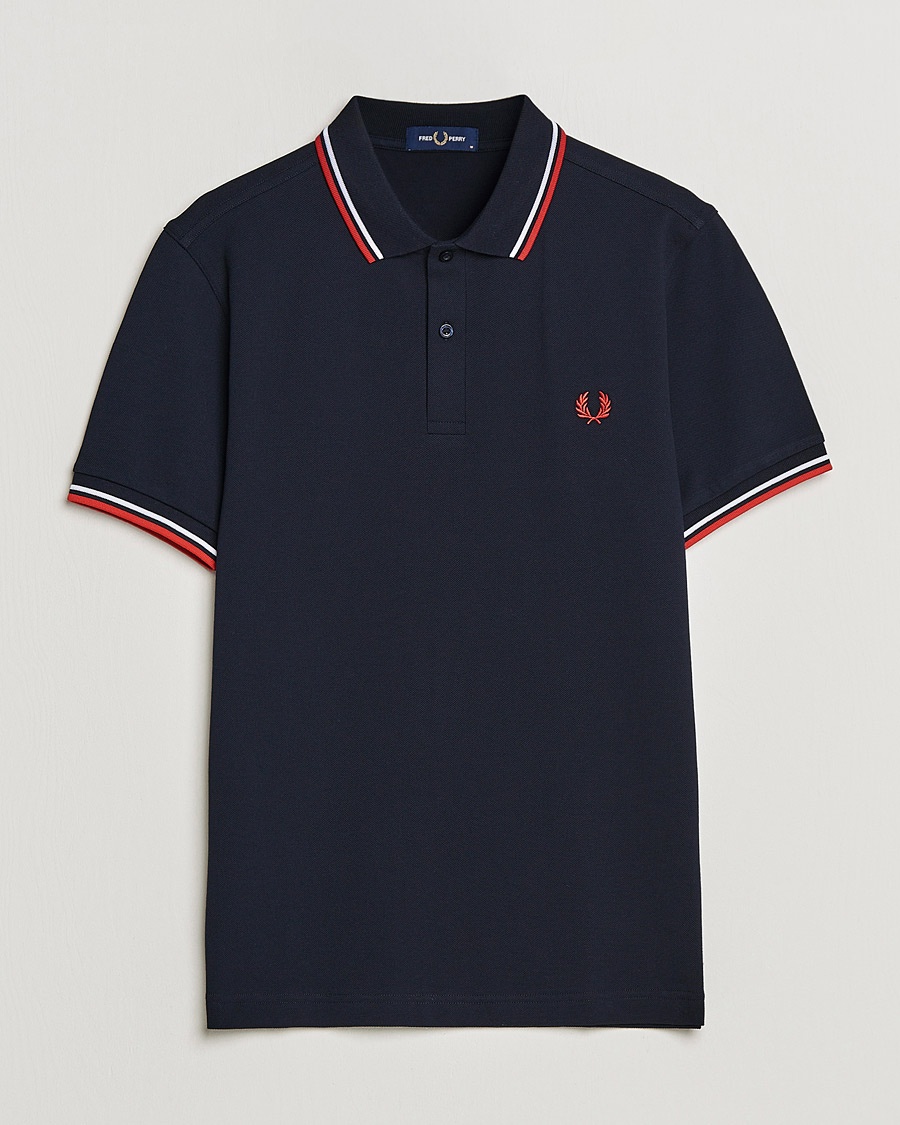 Herre | | Fred Perry | Twin Tipped Polo Shirt Navy