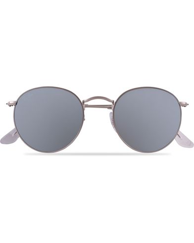  |  0RB3447 Round Sunglasses Matte Silver/Silver Mirror
