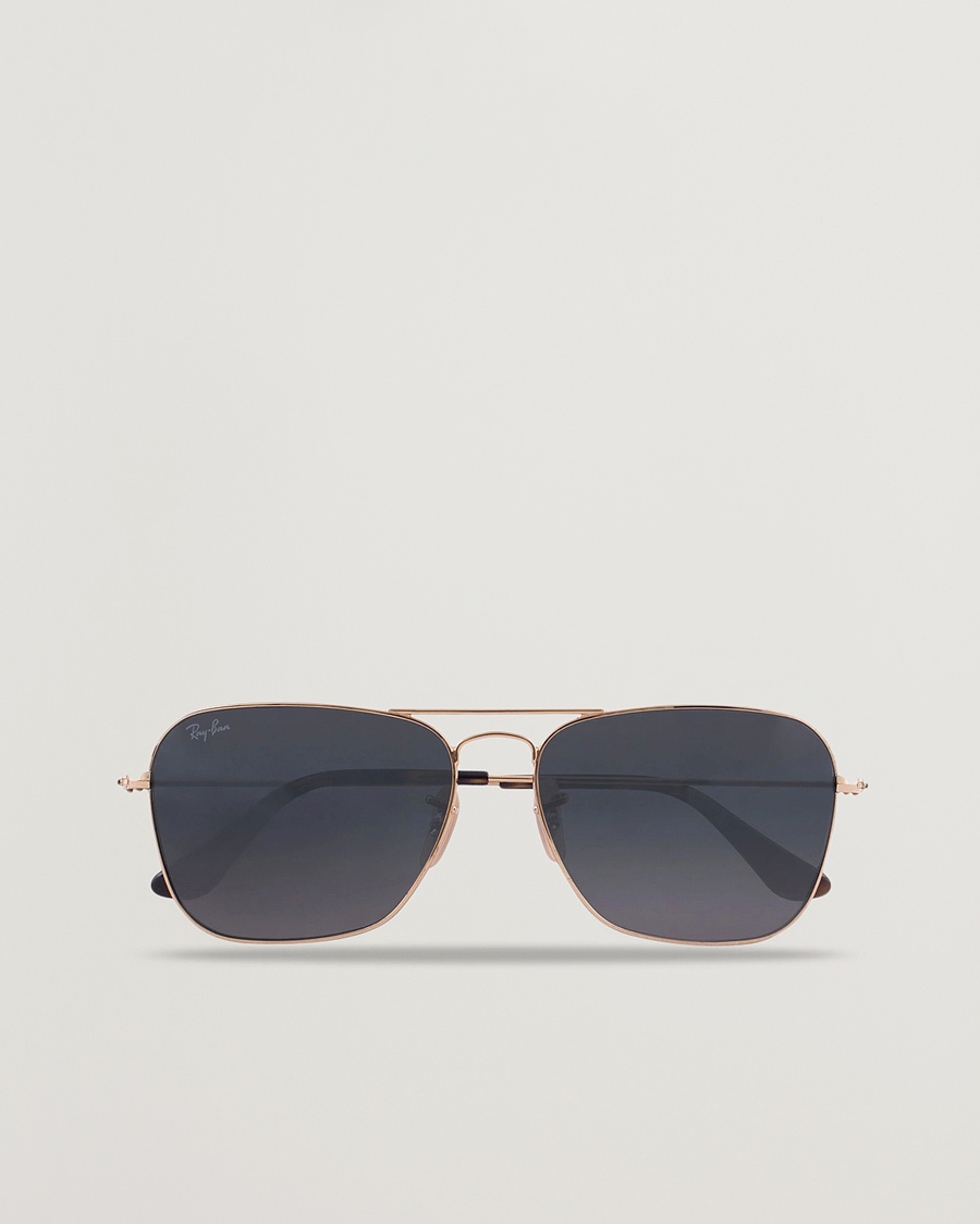 Herre | Firkantede solbriller | Ray-Ban | 0RB3136 Caravan Sunglasses Gold/Grey