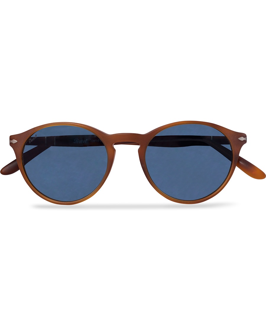 Persol 0PO3092SM Round Sunglasses Terra Di Siena/Blue Mirror Persol 0PO3092SM Round Sunglasses Terra Di Siena/Blue Mirror
