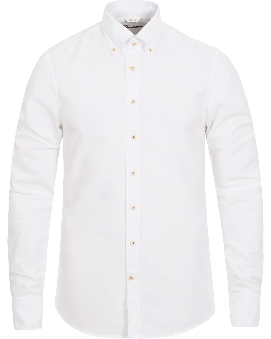  Slimline Button Down Oxford Shirt White