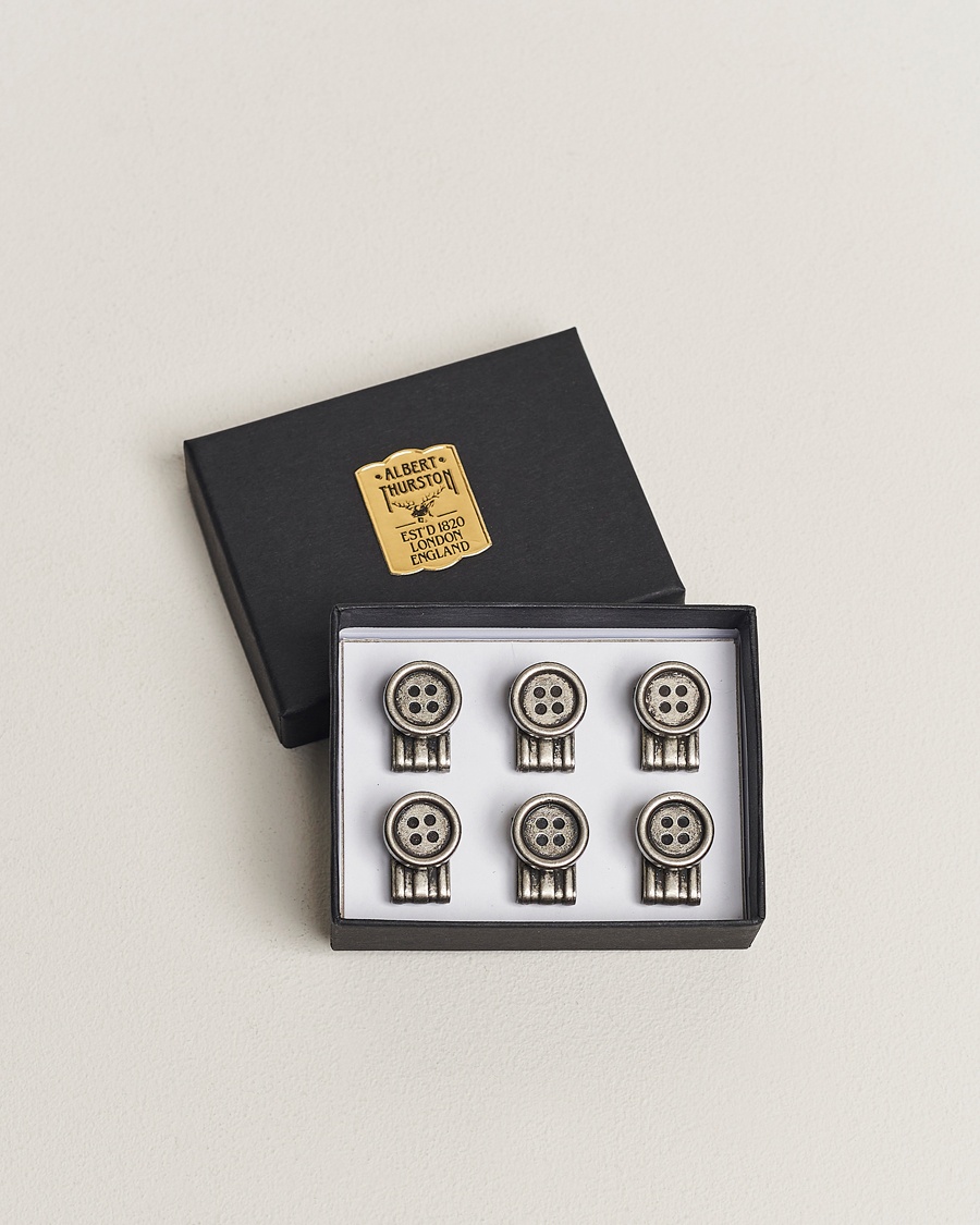 Albert Thurston Brace Buttons 6-pack – Grå