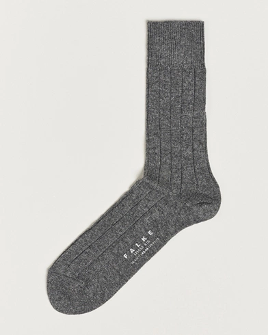 Herre | Sokker i merinoull | Falke | Lhasa Cashmere Socks Light Grey
