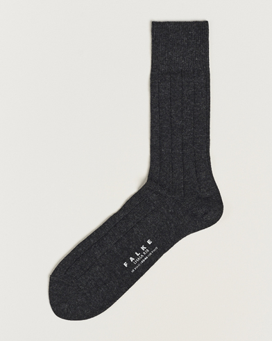 Herre | Vanlige sokker | Falke | Lhasa Cashmere Socks Antracite Grey