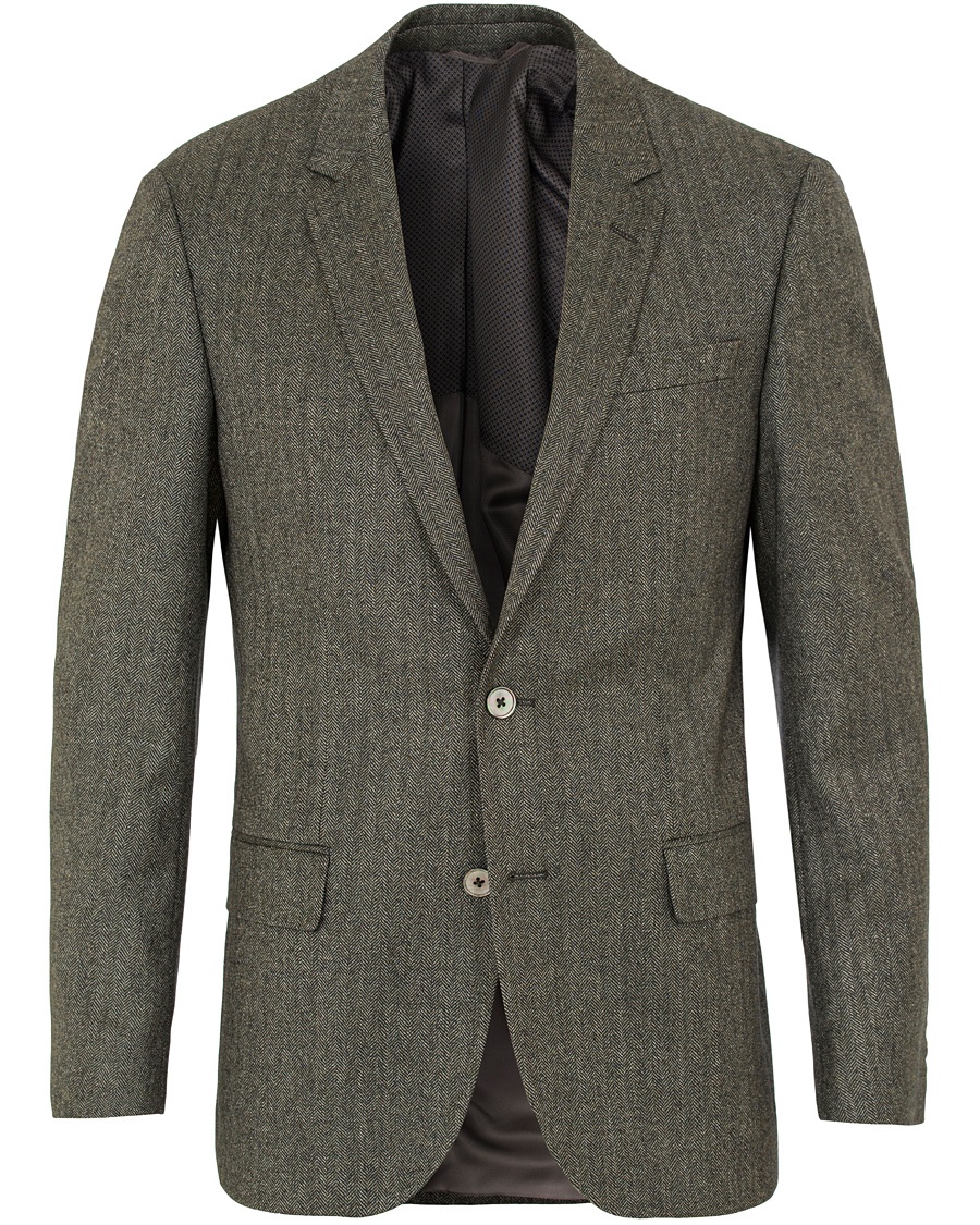 BOSS Hutson2 Herringbone Blazer Green