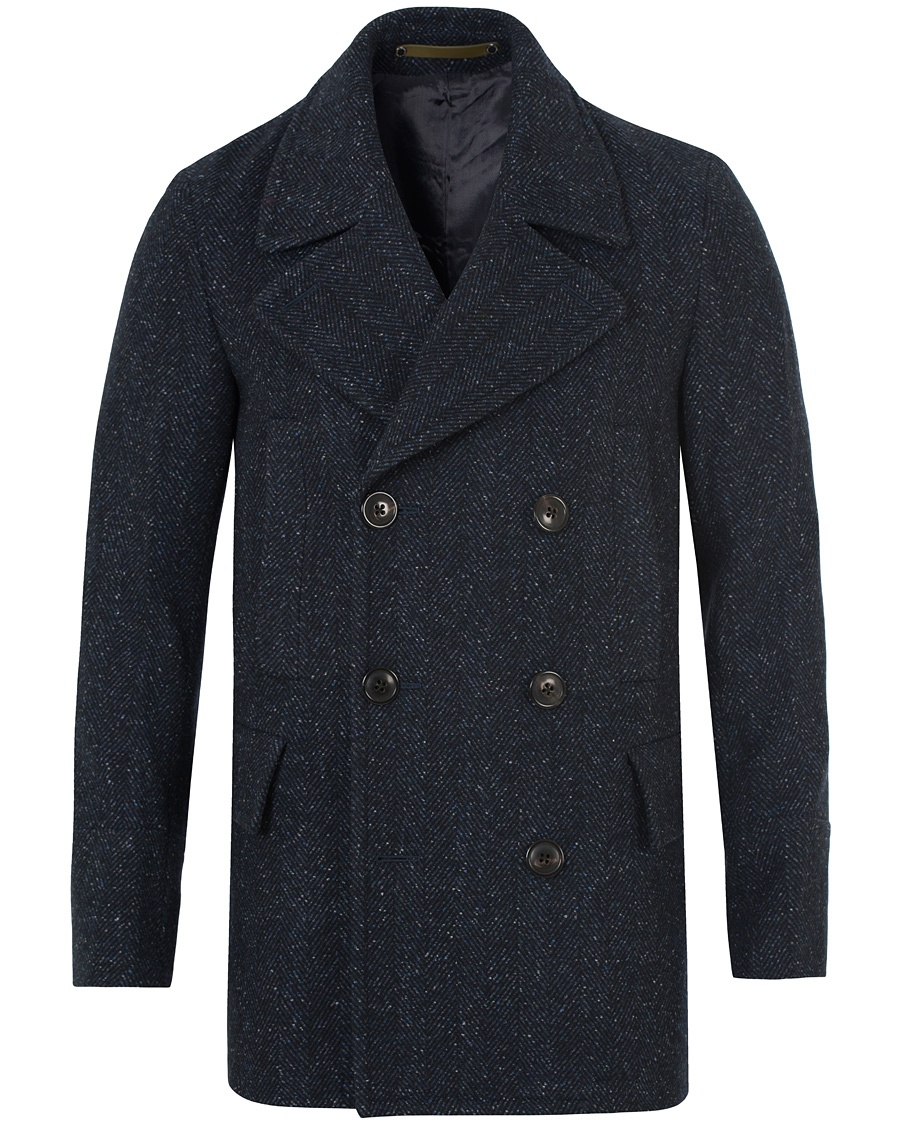  Herringbone Peacoat Navy