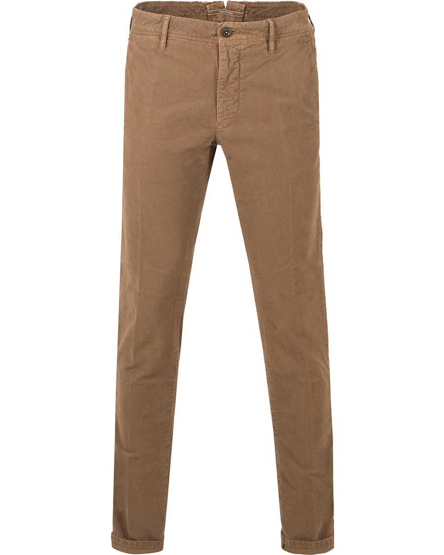  Slim Fit Garment Dyed Washed Chino Brown