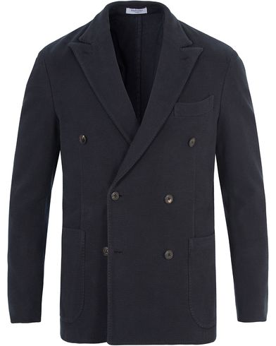  Double Breasted Structured K Jacket Dark Blue
