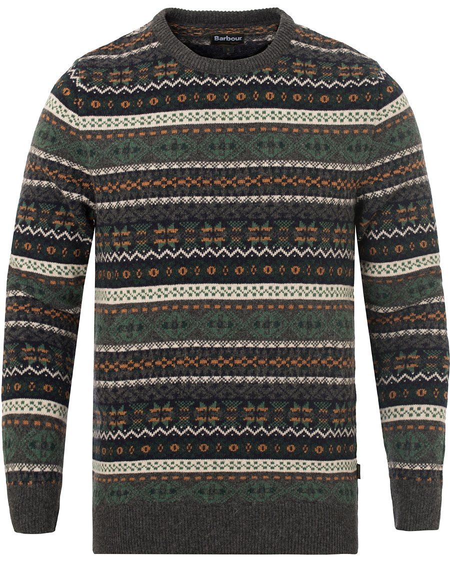  Orford Fairisle Crew Neck Charcoal