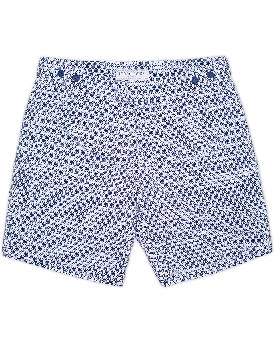  Printed Bat Tailored Swim Shorts Navy Blue