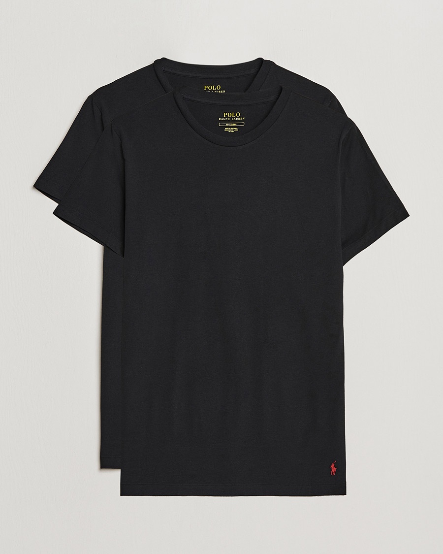 Herre | Flerpakning | Polo Ralph Lauren | 2-Pack Cotton Stretch T-Shirt Black