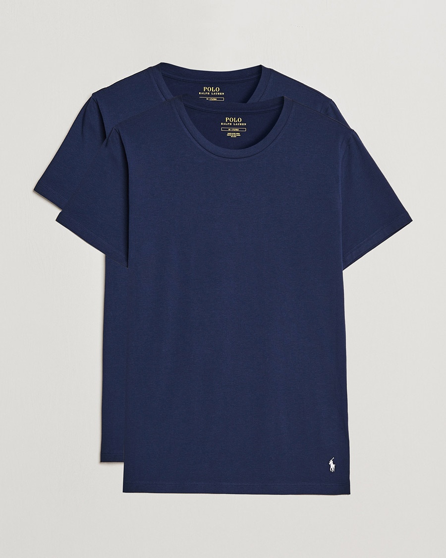 Herre | Flerpakning | Polo Ralph Lauren | 2-Pack Cotton Stretch T-Shirt Cruise Navy
