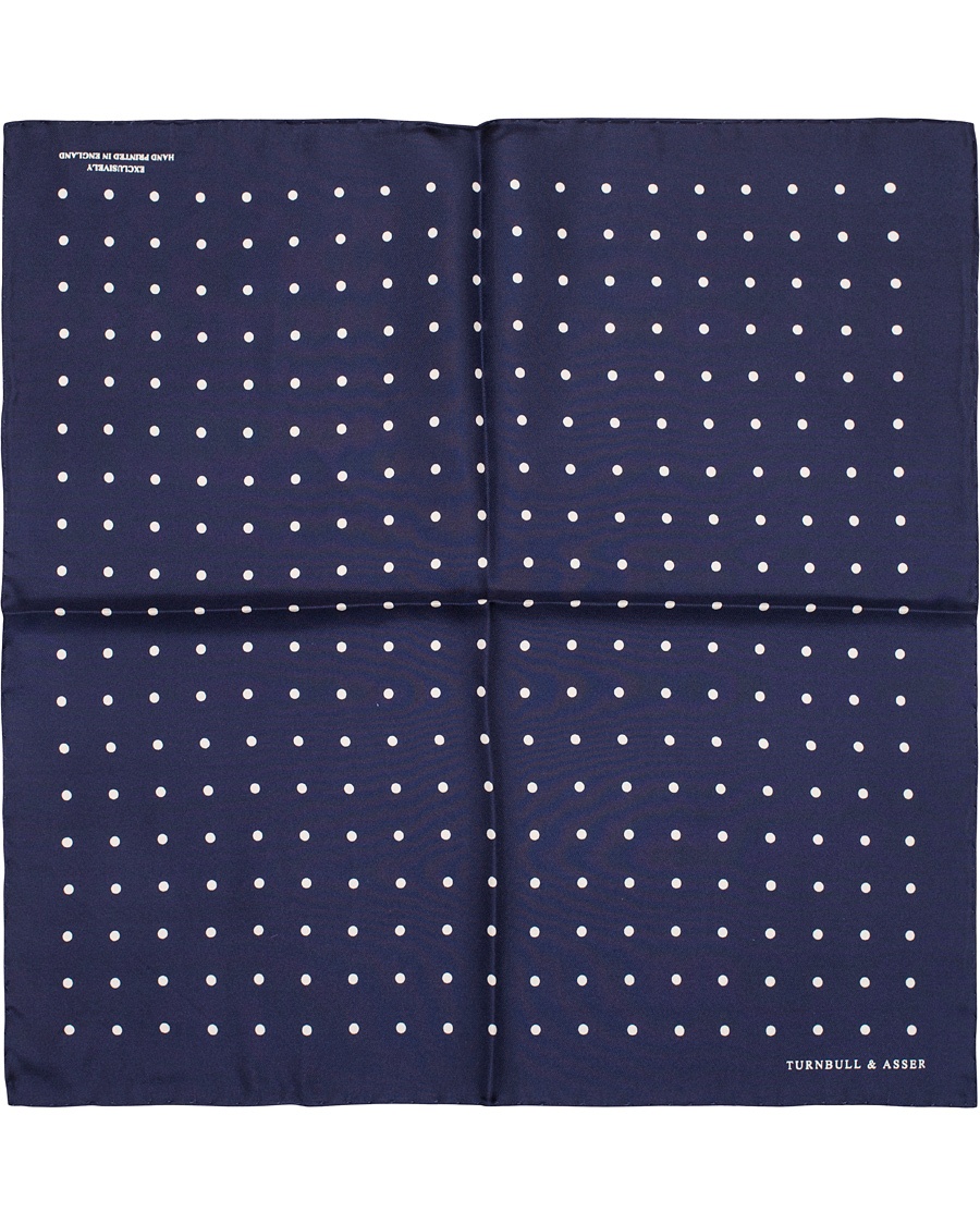  Silk Dot Handkerchief Navy
