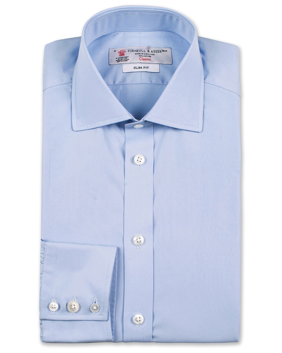  Slim Fit Poplin Shirt Light Blue