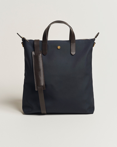 Totebag |  M/S Nylon Shopper Bag  Navy/Dark Brown