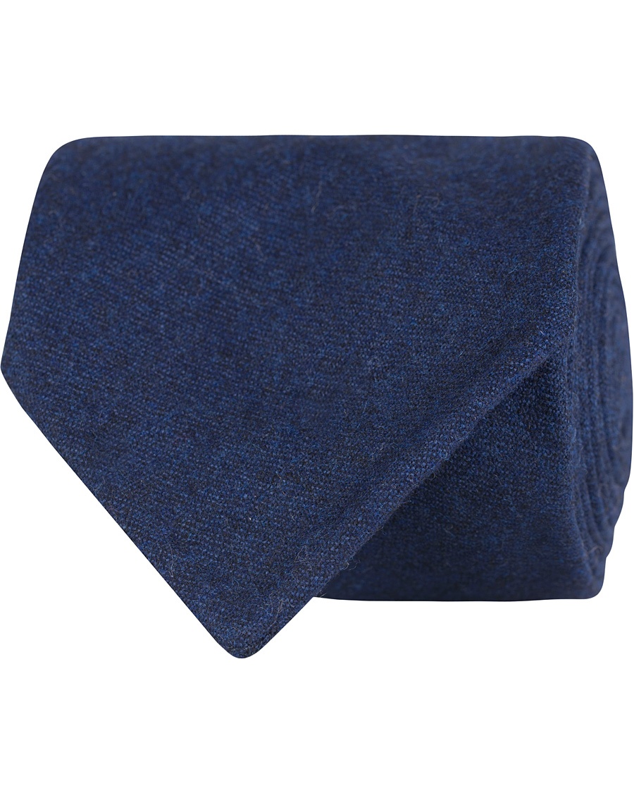  Flannel Roll Edge 8,5 cm Tie Navy