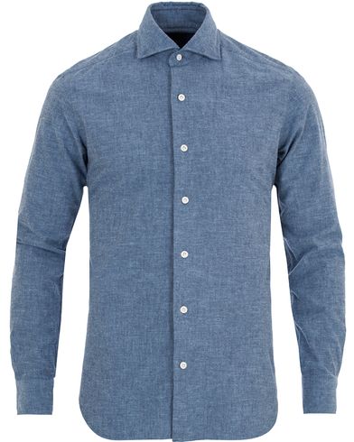  Dandylife Washed Flannel Slim Fit Shirt Blue