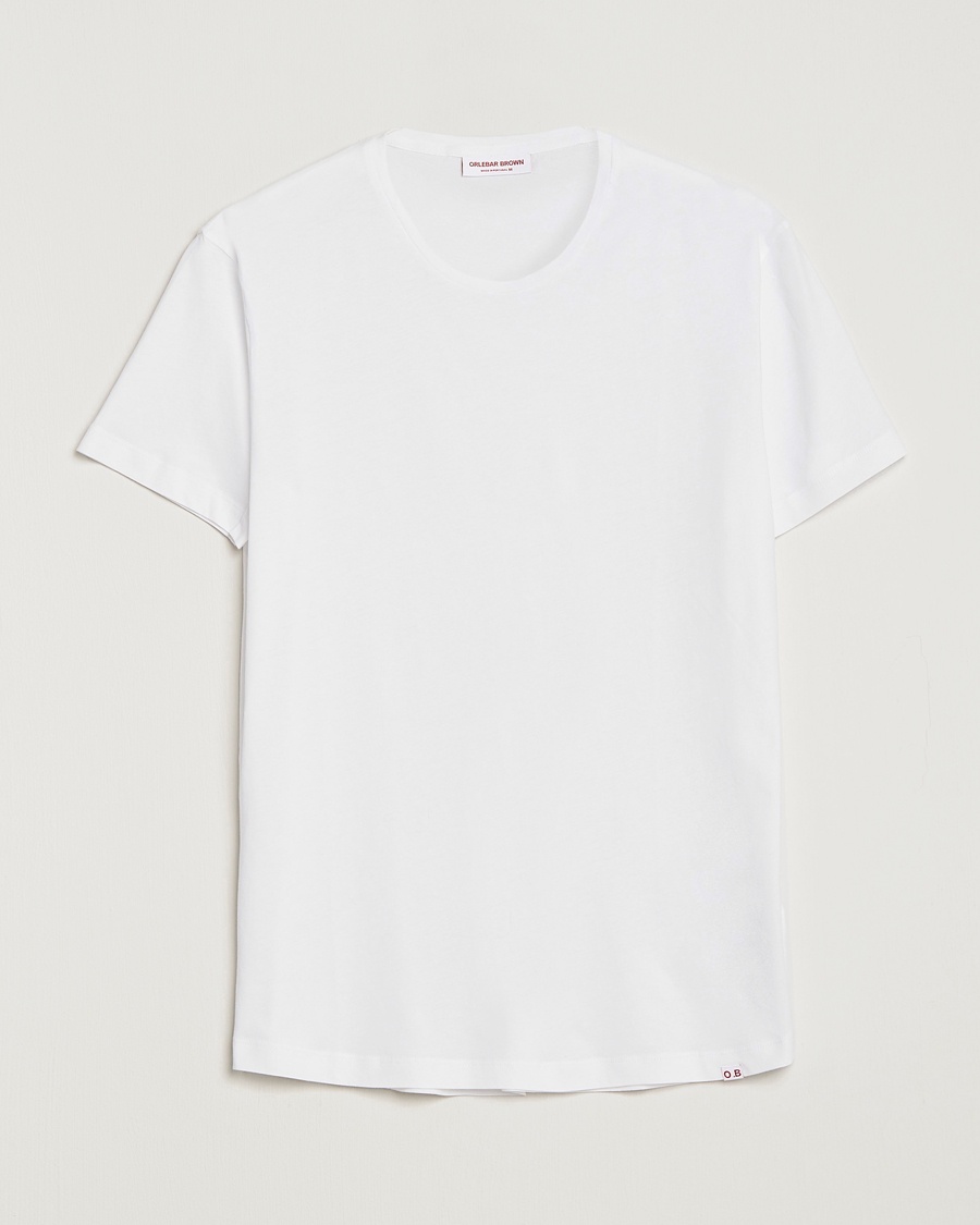 Orlebar Brown OB Crew Neck Tee White – Hvit
