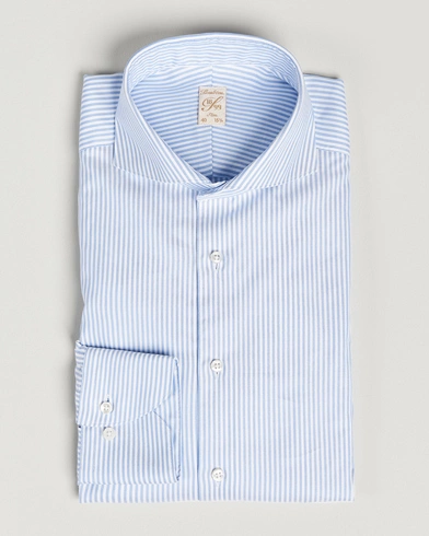 Herre | Klær | Stenströms | 1899 Slimline Supima Cotton Striped Shirt White/Blue