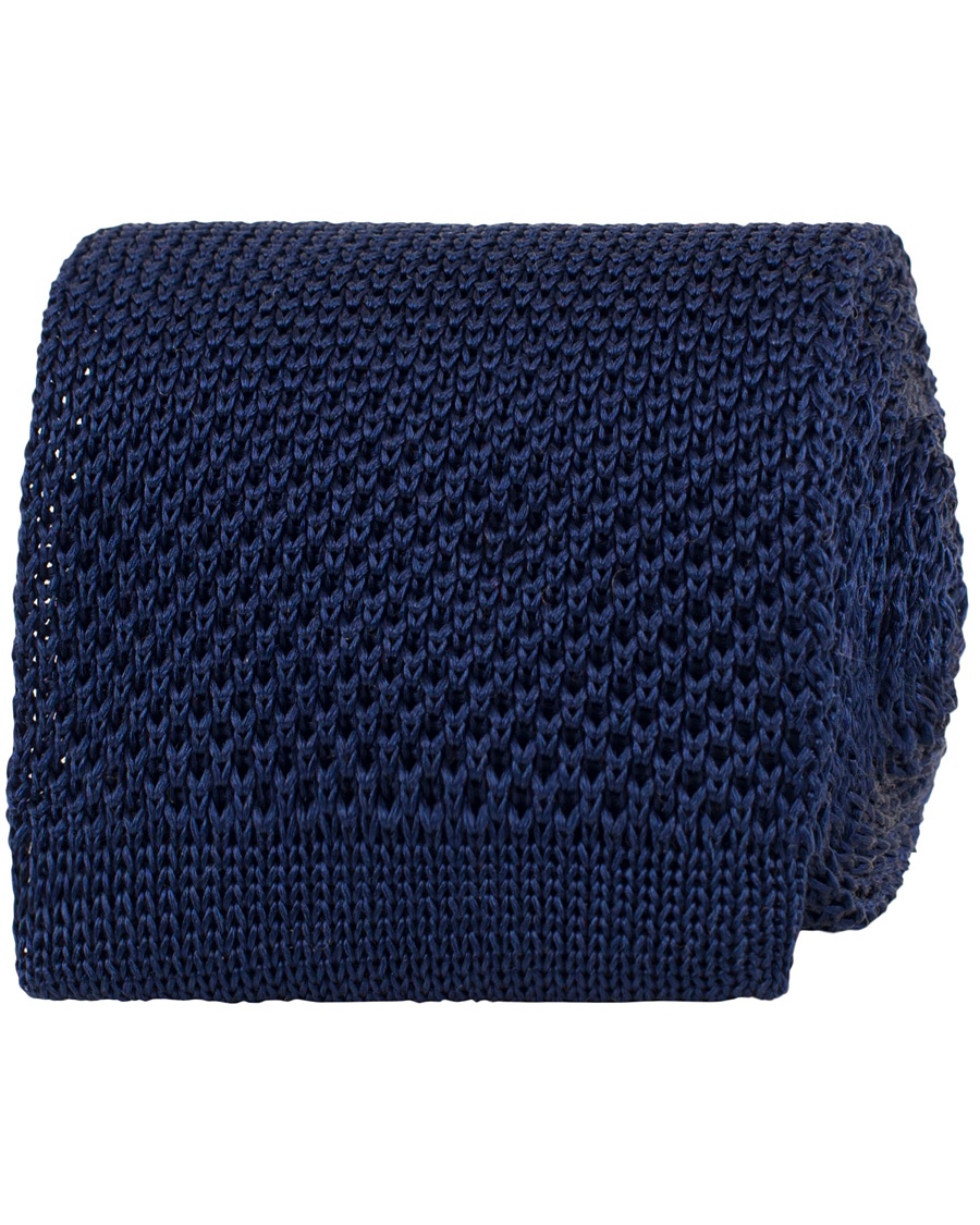  Knitted 7 cm Tie Navy