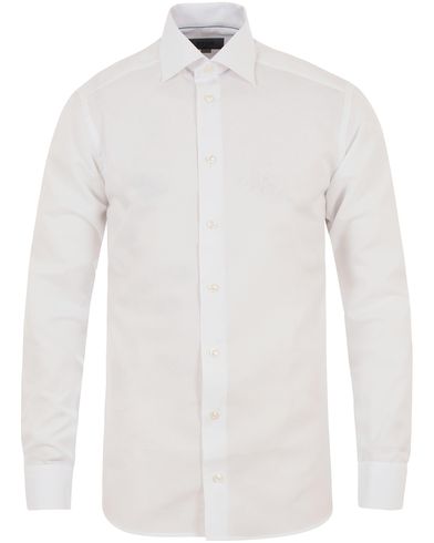  Slim Fit Poplin/Linen Shirt White