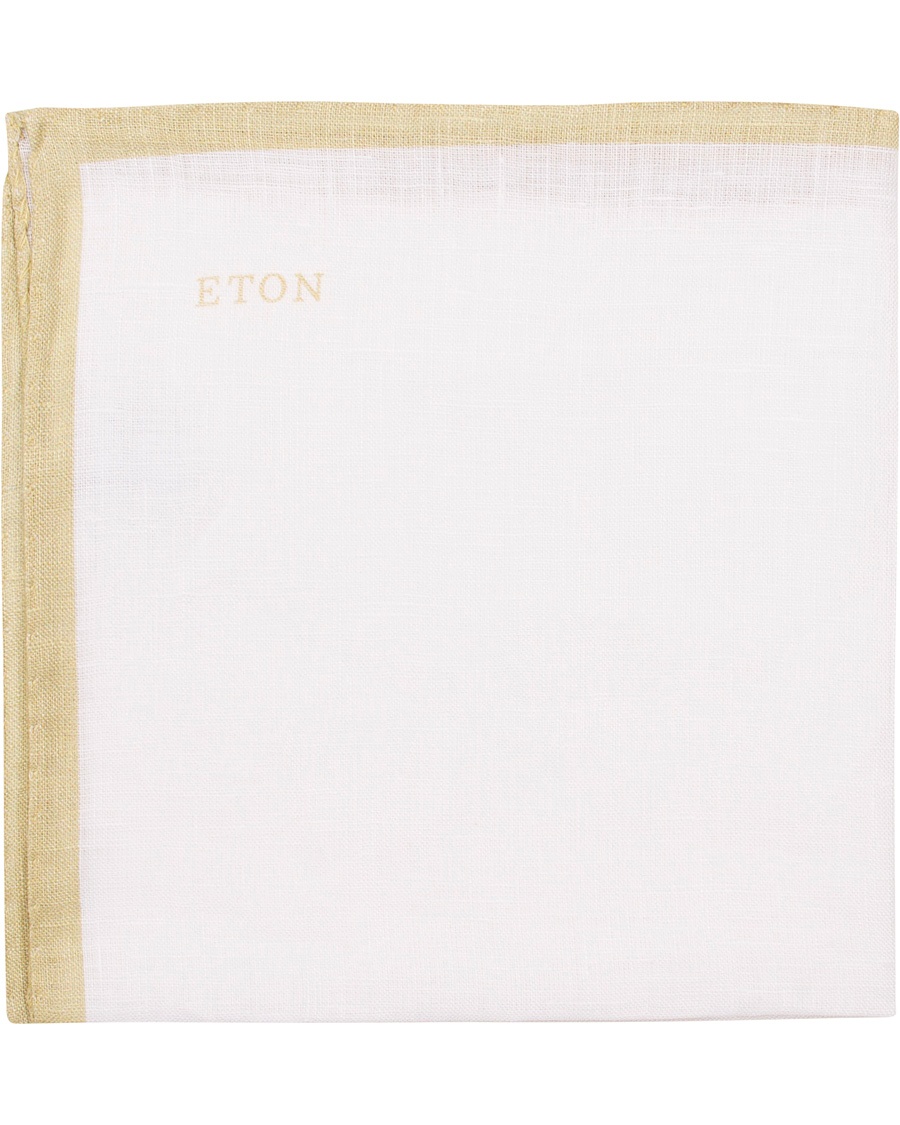  Linen Hand Rolled Edge Pocket Square Brown