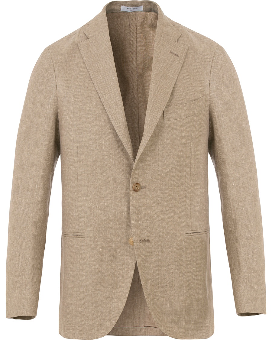  K Jacket Linen/Wool Herringbone Blazer Beige