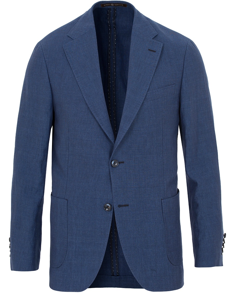  Frank Oxford Linen/Cotton Blazer Navy
