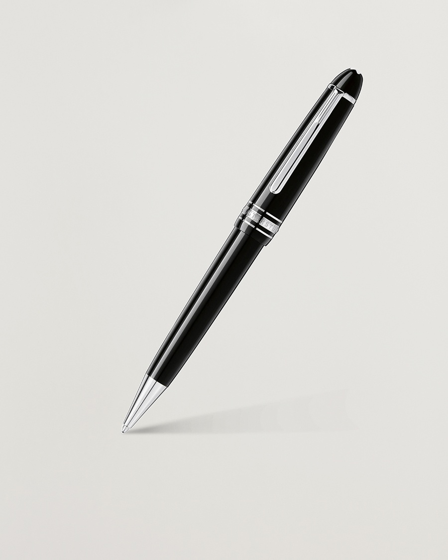Montblanc Midsize Meisterstück Ballpoint Pen Platinum Line – Svart