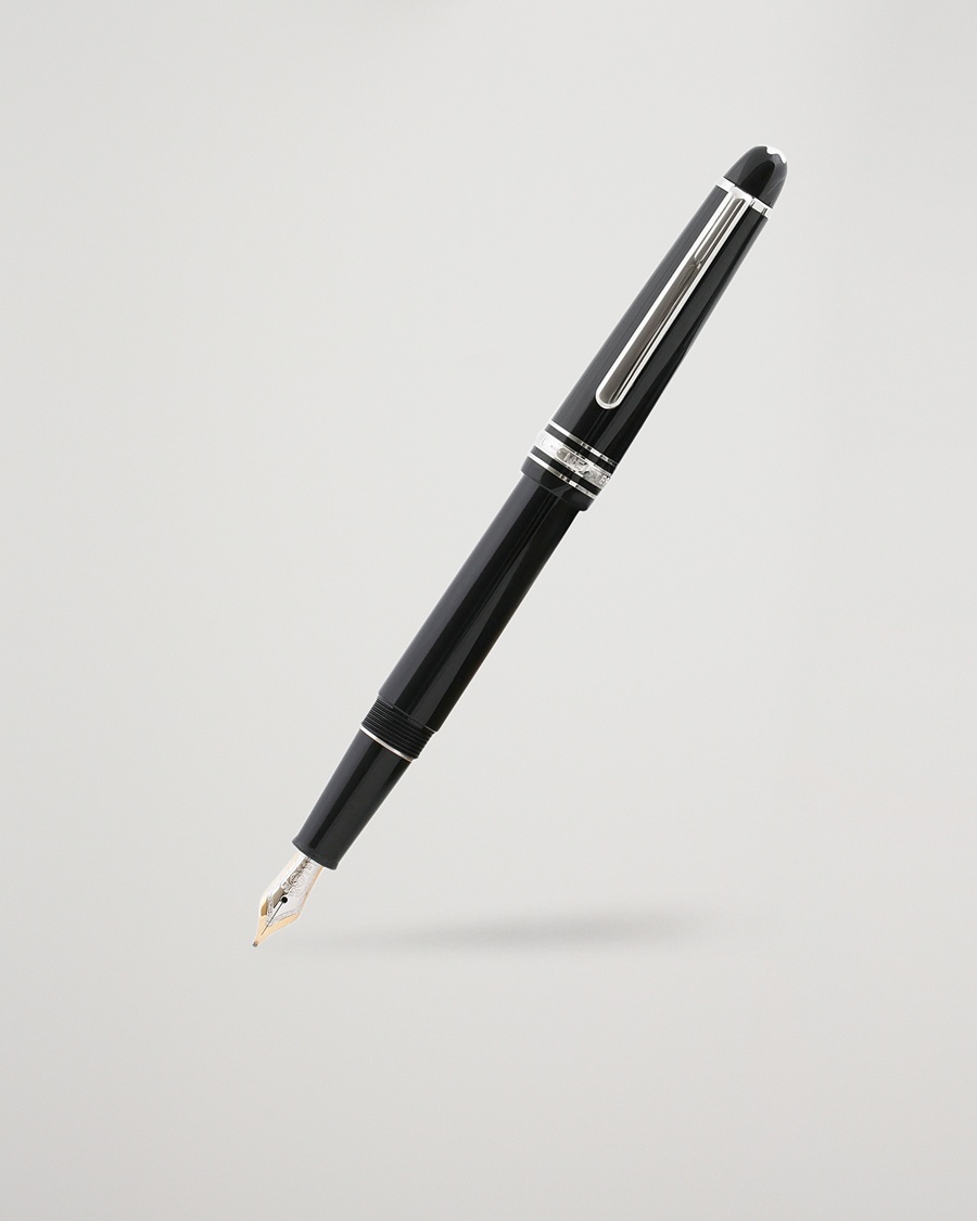 Montblanc 145 Meisterstück M Fountain Pen Platinum Line – Svart