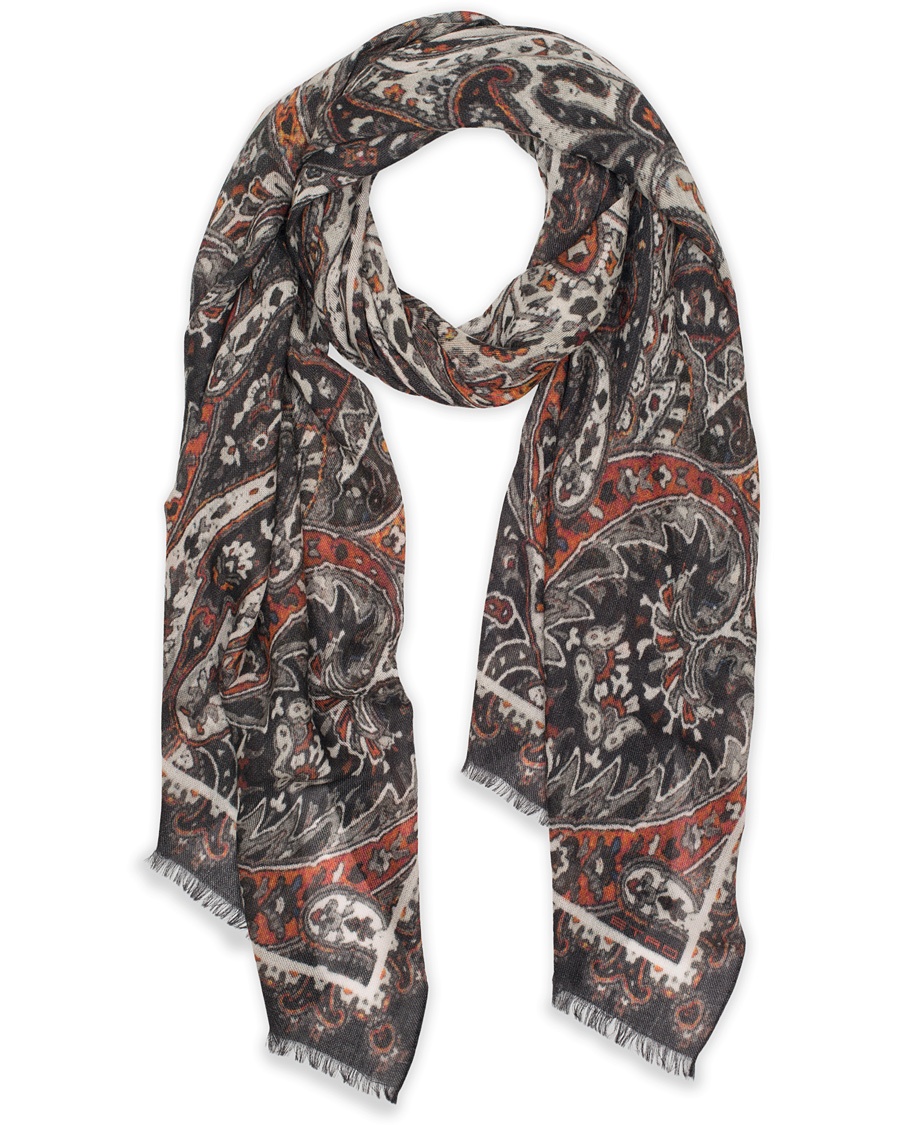  Shaal-Nur Cashmere Paisley Scarf Black