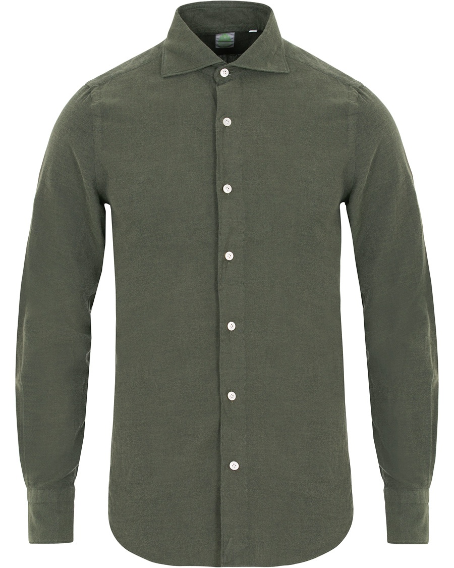  Tokyo Slim Fit Flannel Shirt Olive