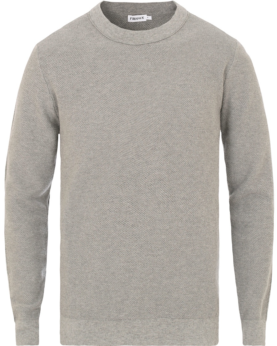  Organic Structure Crew Neck Knit Grey Melange